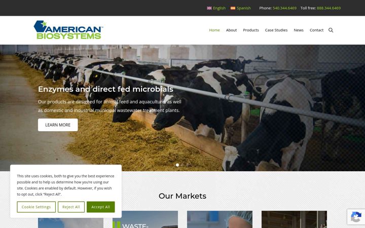 Screenshot of americanbiosystems.com
