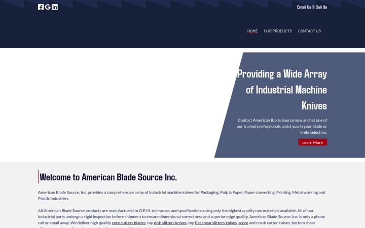 Screenshot of americanbladesource.com
