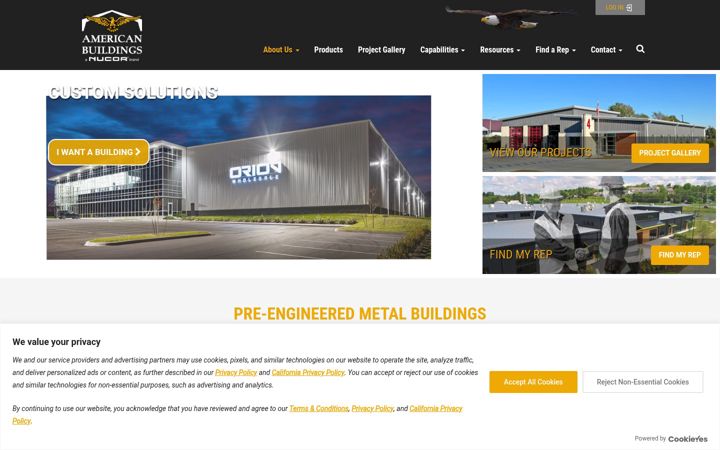 Screenshot of americanbuildings.com