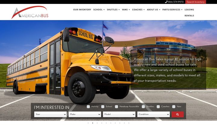 Screenshot of americanbussales.net