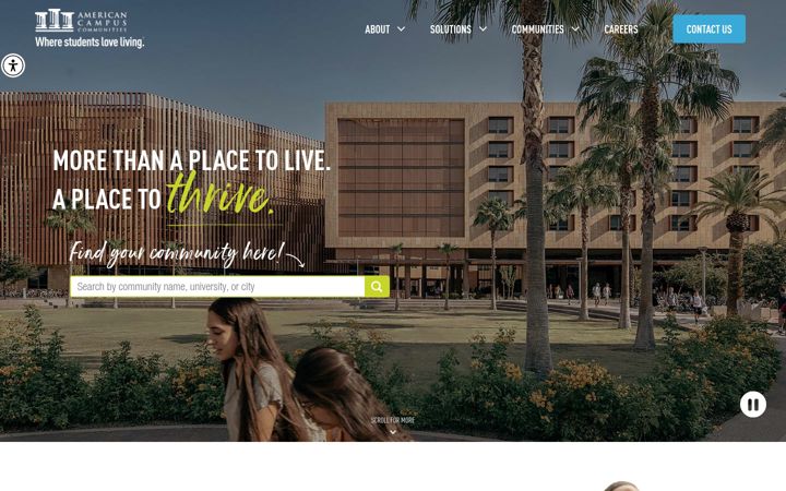 Screenshot von americancampus.com