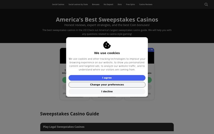 Snímek obrazovky americancasinoguide.com
