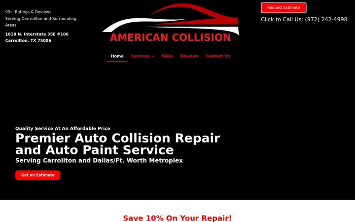 Screenshot of americancollisioninc.com