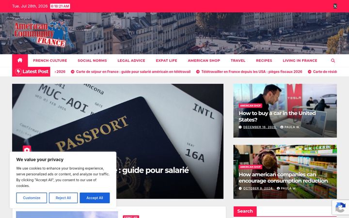 Екранна снимка на americancommunityinfrance.com