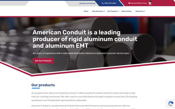 Screenshot of americanconduit.com