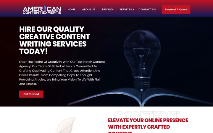 Screenshot of americancontentexperts.com