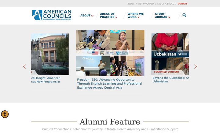 Screenshot of americancouncils.org