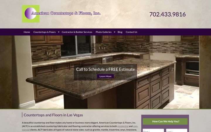 Екранна снимка на americancountertopsandfloors.com
