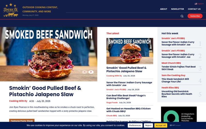 Екранна снимка на americancraftbbq.com
