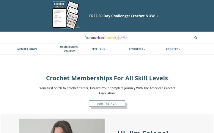 Screenshot of americancrochetassociation.blog