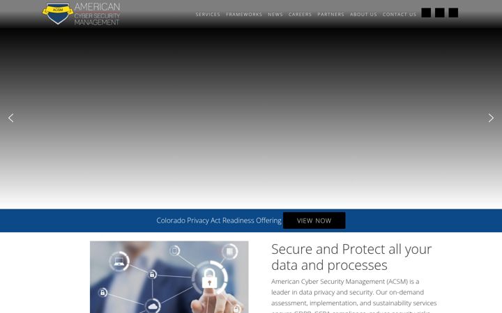 Screenshot of americancybersecuritymanagement.com