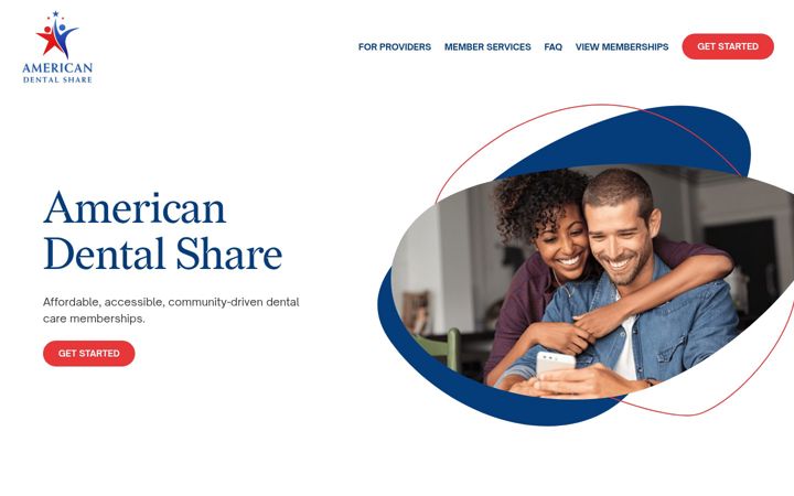Screenshot of americandentalshare.com
