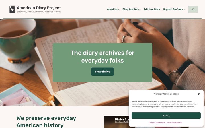 Képernyőkép: americandiaryproject.com
