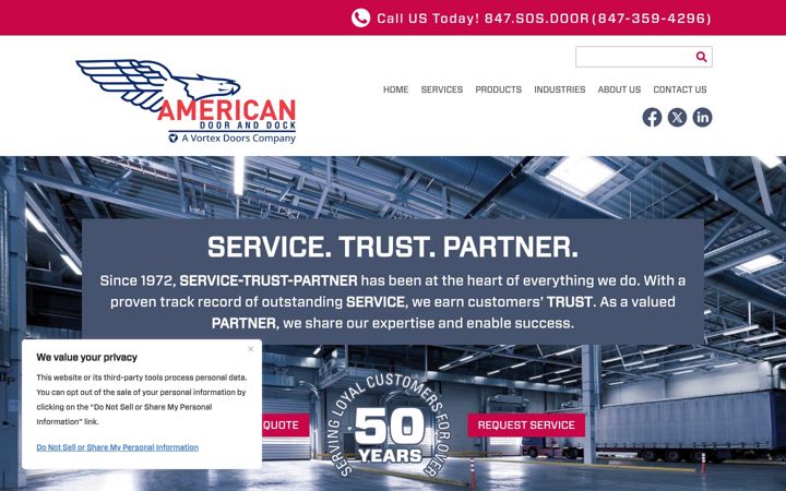 Screenshot of americandooranddock.com