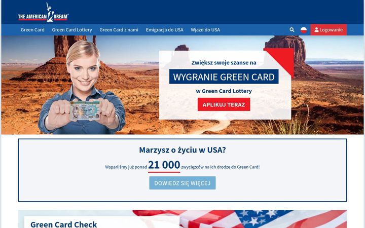 Screenshot ta' americandream.pl