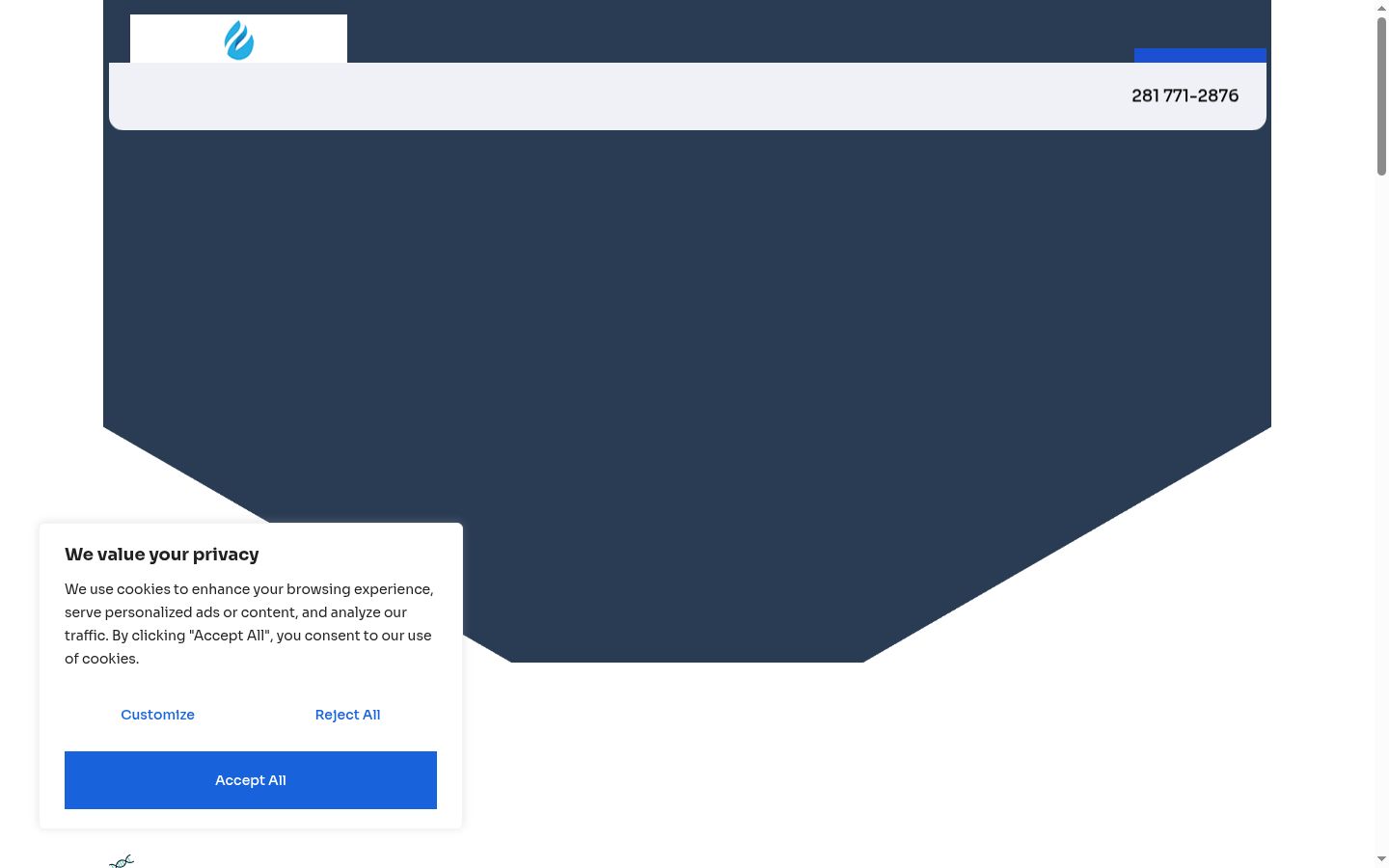 Captura de ecrã do banner de consentimento apresentado antes de qualquer interação