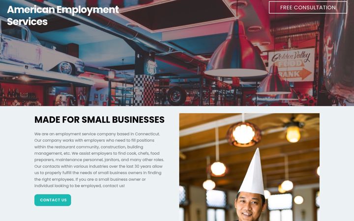 Skjámynd af americanemploymentservices.com