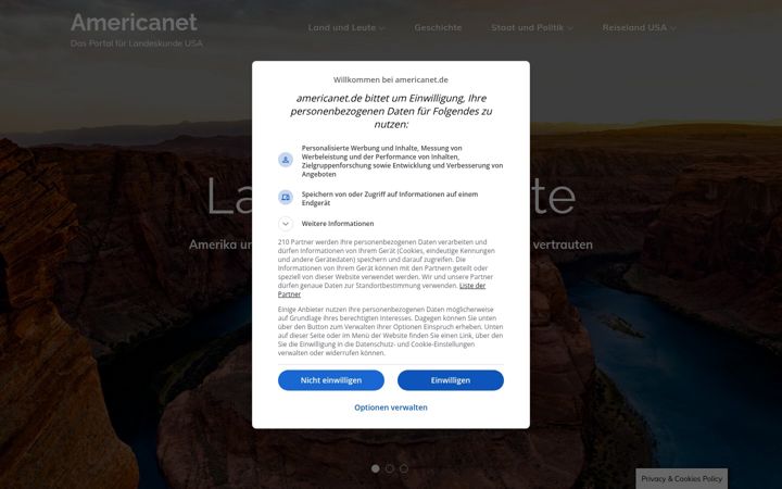 Screenshot of americanet.de