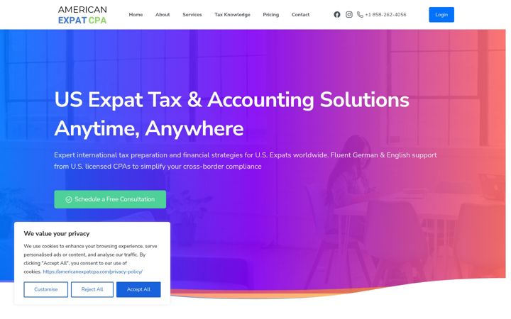 Screenshot του americanexpatcpa.com