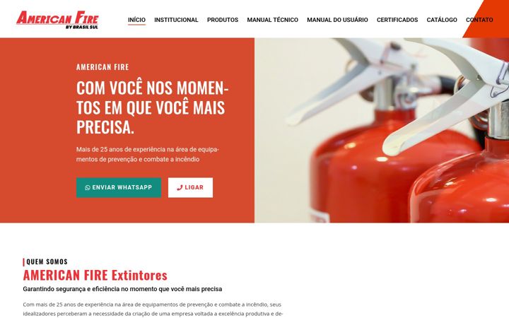 Screenshot του americanextintores.com.br