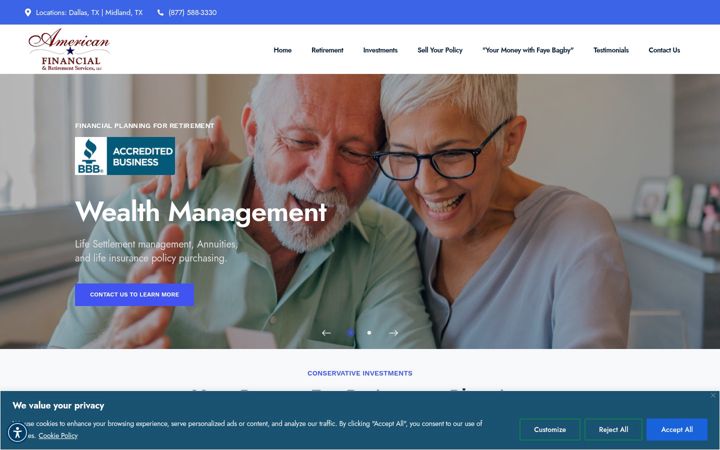 Screenshot του americanfinancialmidland.com