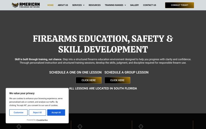 Screenshot του americanfirearmsnetwork.com