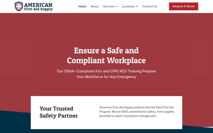 Screenshot of americanfirstaidsupply.com