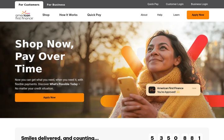 Screenshot of americanfirstfinance.com