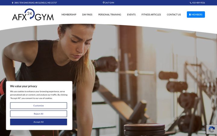 Screenshot of americanfitnessexpress.com