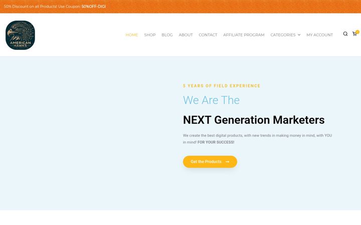 Screenshot of americanhawks.org