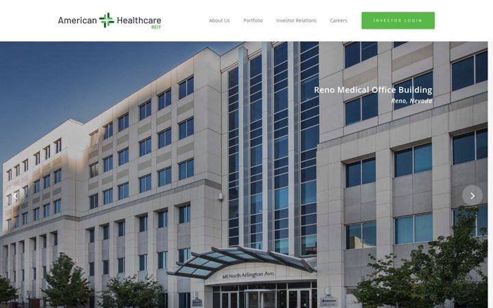 Screenshot of americanhealthcarereit.com