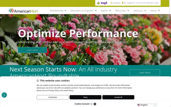 Screenshot of americanhort.org