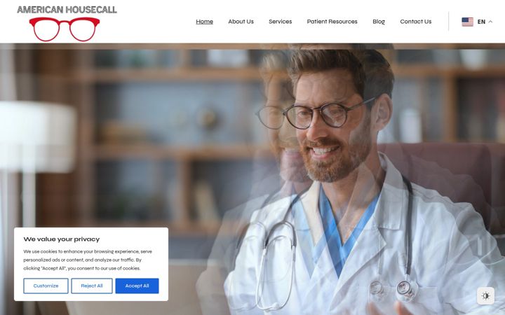 Screenshot of americanhousecall.com