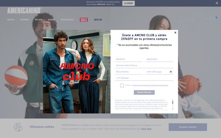 Screenshot ta' americanino.com