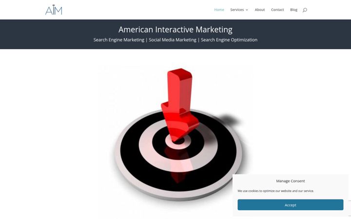 Captură de ecran a americaninteractivemarketing.com