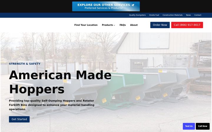 Screenshot von americanmadehoppers.com