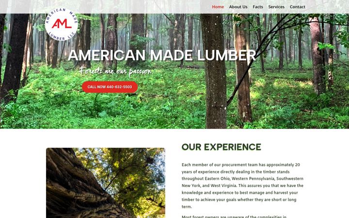 Screenshot von americanmadelumber.com