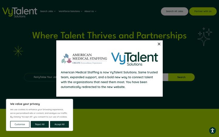 Screenshot του americanmedicalstaffing.com