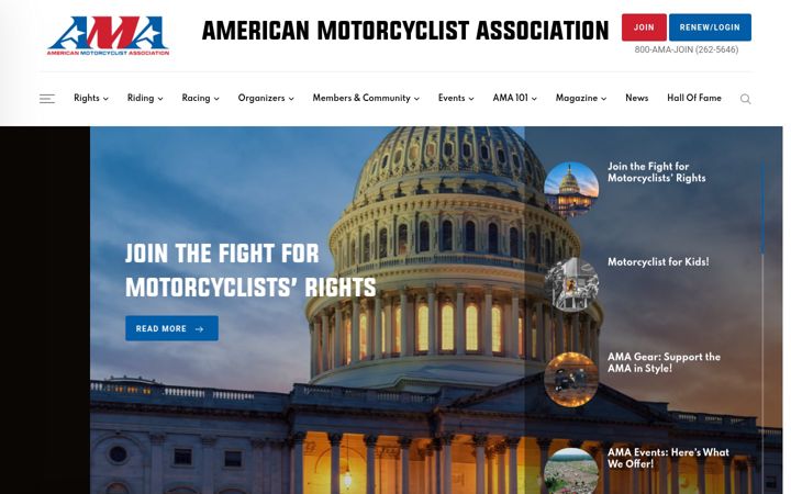 Capture d'écran de americanmotorcyclist.com
