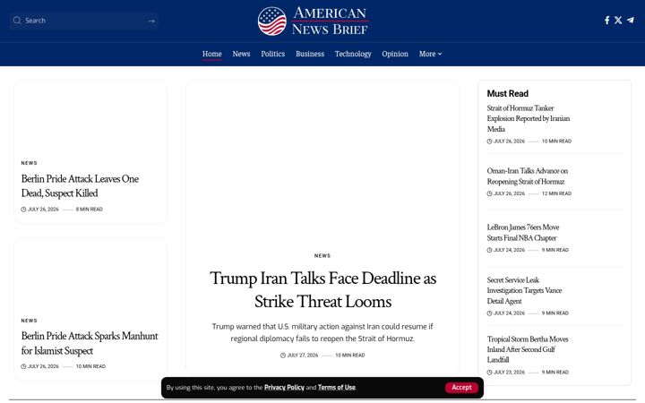 Screenshot του americannewsbrief.com