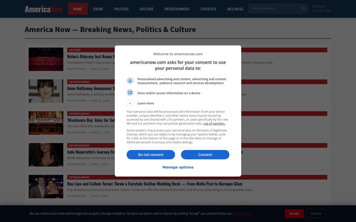 Screenshot of americanow.com