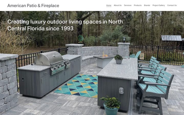 Screenshot of americanpatiofireplace.com