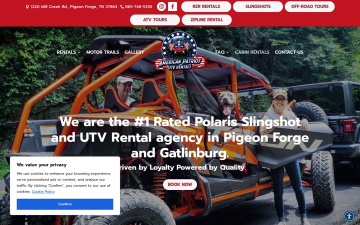 Screenshot of americanpatriotrentals.com
