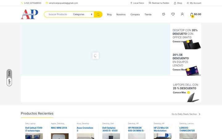 Screenshot of americanpcpuebla.com.mx