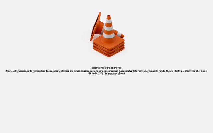 Screenshot stránky americanperformance.co