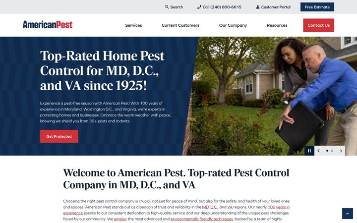 Screenshot stránky americanpest.net