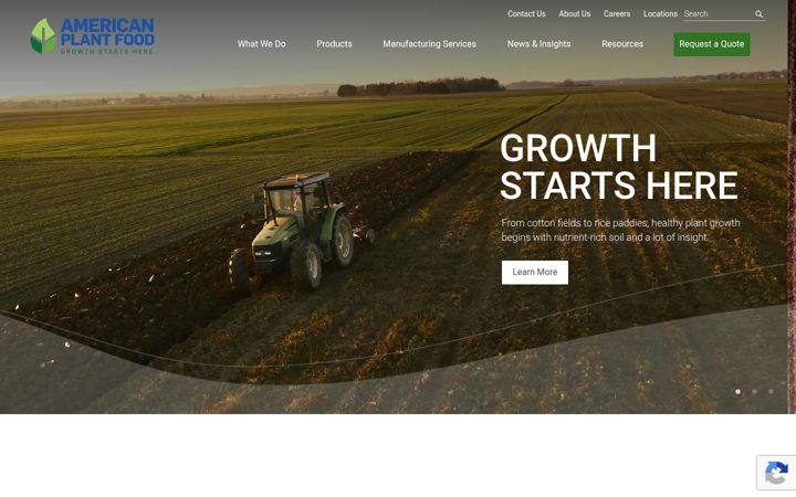 Screenshot of americanplantfood.com