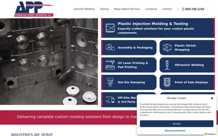 Screenshot of americanplasticproductsinc.com