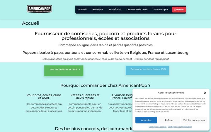 Screenshot di americanpop.be