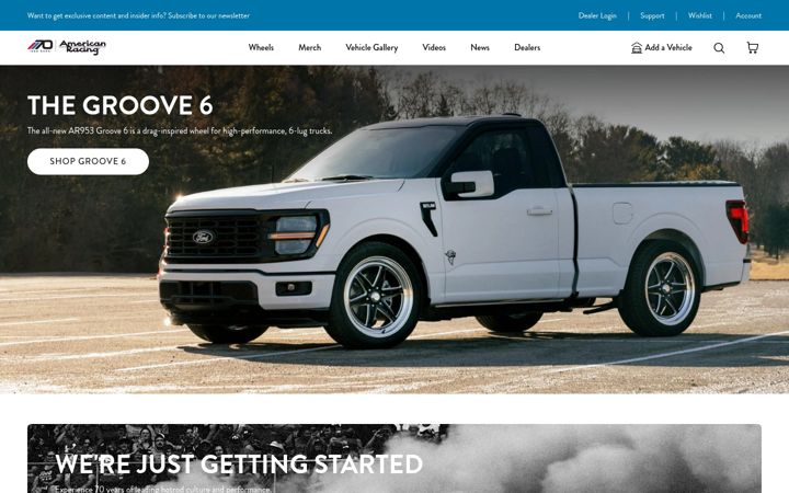 Screenshot of americanracing.com